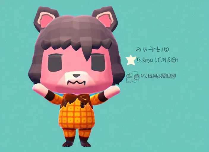 Prompt: extremely cute chibi werewolf animal crossing villager. animal crossing character. smooth round, smooth texture, 3 d render, 3 d model rip, simplified, symmetry, animal crossing new horizons, hq, artgerm, arstation,