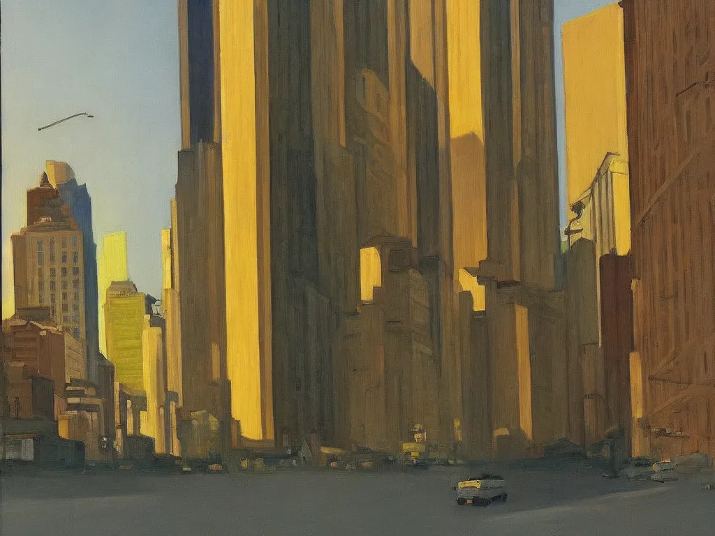 Image similar to sao paulo painted by edward hopper