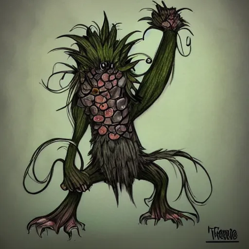 Image similar to A fierce plant monster, trending on art station