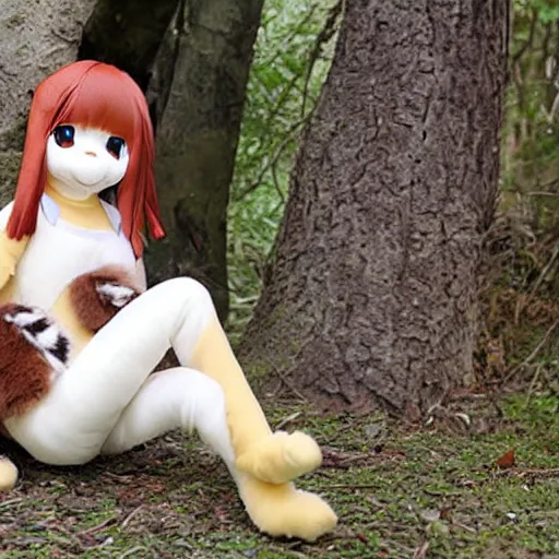 Prompt: cute fumo plush of an animal girl who comes from the jungle