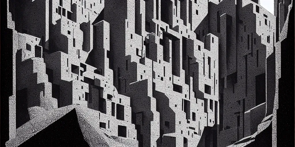 Prompt: slot canyons, mads berg, karolis strautniekas, film noir, stippled light, dramatic lighting, editorial illustration, detailed, fine texture, matte print, art deco, brutalism, dark blue + dark orange, red, black, ( ( habitat 6 7 background ) ) 1 0 2 4