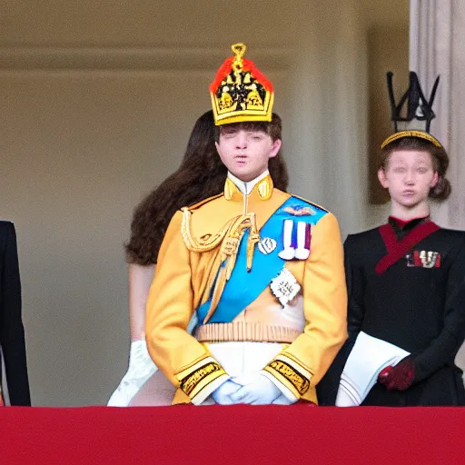 Image similar to a 1 4 - year old as the official king of the united kingdom in 2 0 2 2