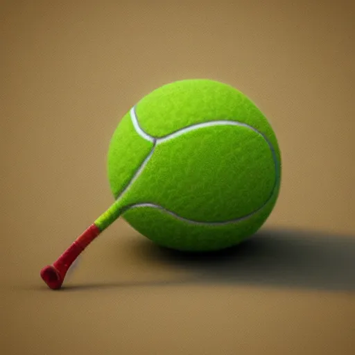 Image similar to photorealistic award winning photography tennis ball monster