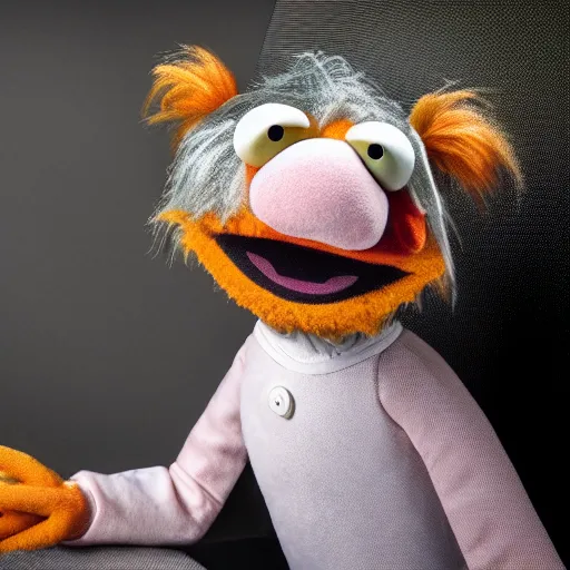 Image similar to very cute grogu as a muppet, product photography, commercial lighting, hdr