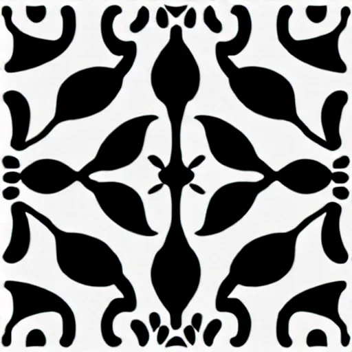 Image similar to intricate immaculate black and white stencil vector svg laser decorative pattern