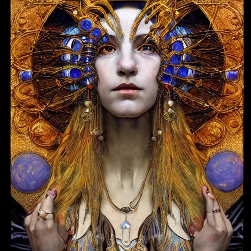 Prompt: baroque portrait of an art deco machine shaman, reflective detailed textures, highly detailed fantasy science fiction painting by annie swynnerton and jean delville and moebius, norman rockwell and maxfield parrish and william holman hunt. modern industrial shaman, rich colors, high contrast. artstation