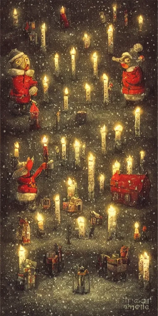 Image similar to a christmas candles scene by alexander jansson