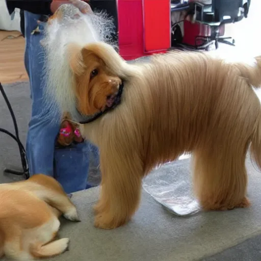 Image similar to bad dog grooming,