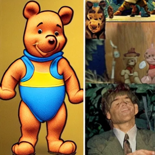 Image similar to Arnold Schwarzenegger in Winnie the Pooh