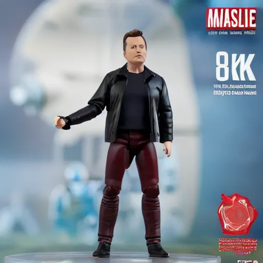 Prompt: elon musk posable action figure toy, product photo, 8 k