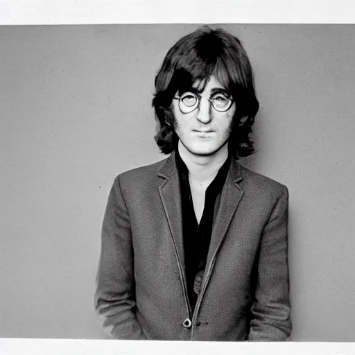 Prompt: a man who is a genetic combination of john lennon and paul mccartney and george harrison and ringo starr, face and upper - body focus, detailed eyes, photograph taken in 1 9 6 9, award winning photograph