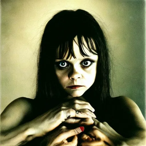 Prompt: Karel Saudek portrait photograph of Christina Ricci