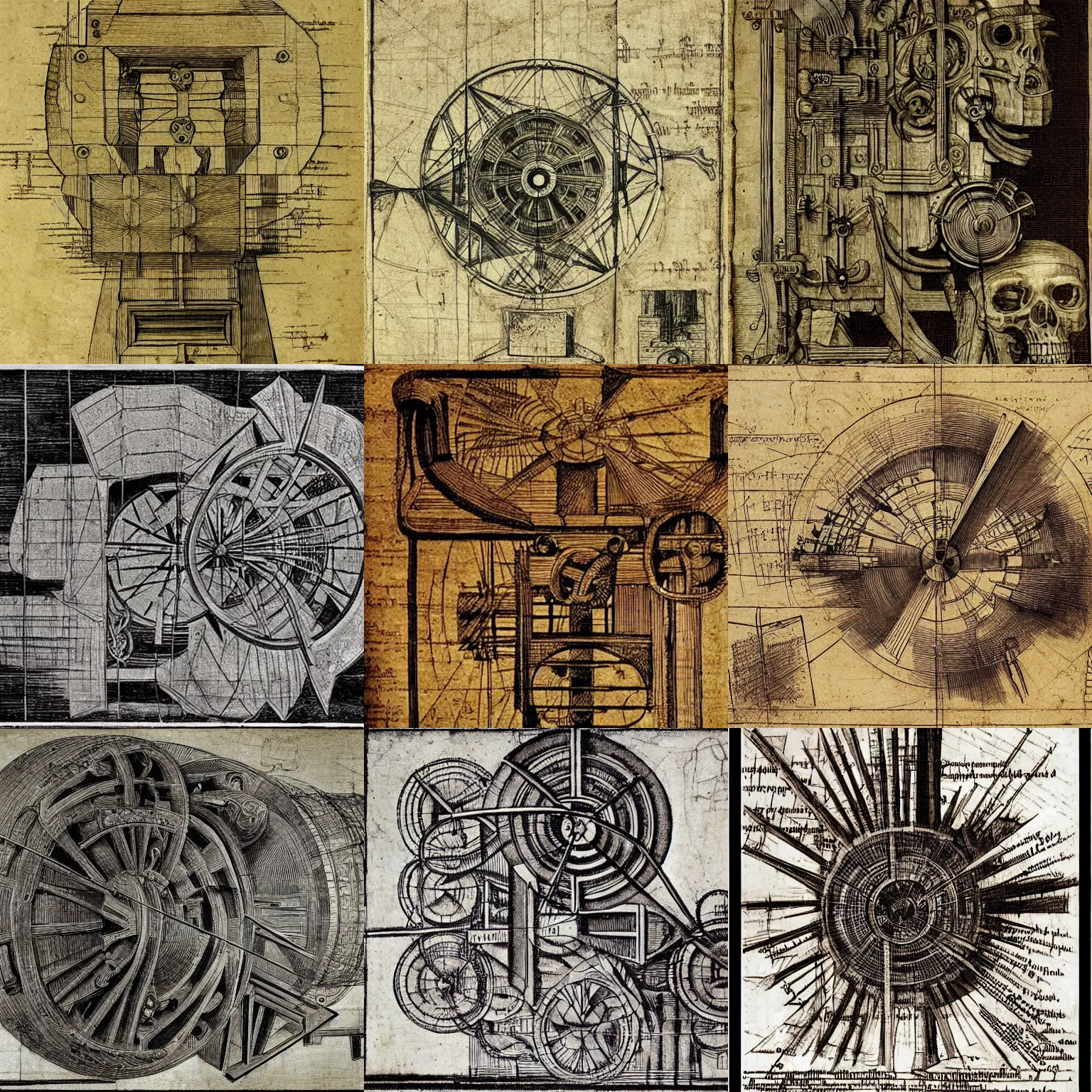 Prompt: a hate-making machine, hyperdetailed, schematic drawing by Leonardo Da Vinci