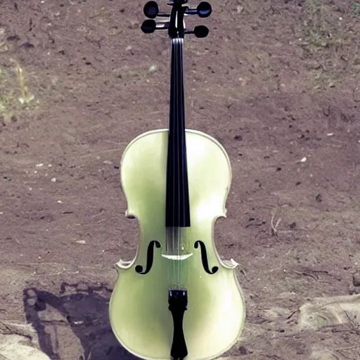 Prompt: a cello in a bikini
