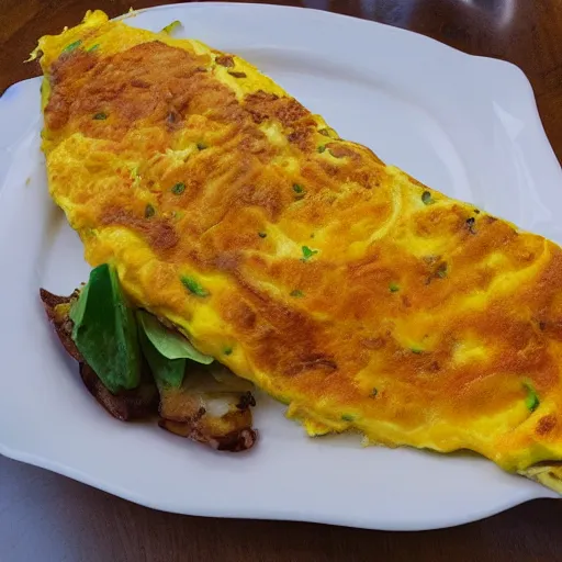 Prompt: Donald Trump omelette, food photography