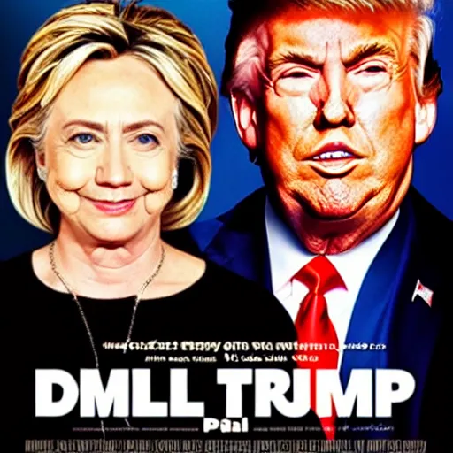 Prompt: poster of the movie : a small loan, starring donald trump and hillary clinton