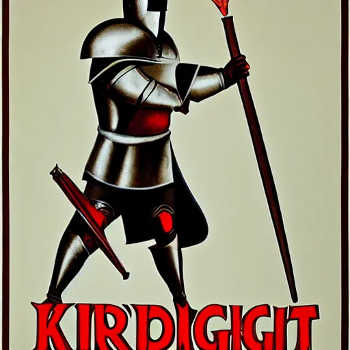 Prompt: Propaganda Poster of Medieval knight