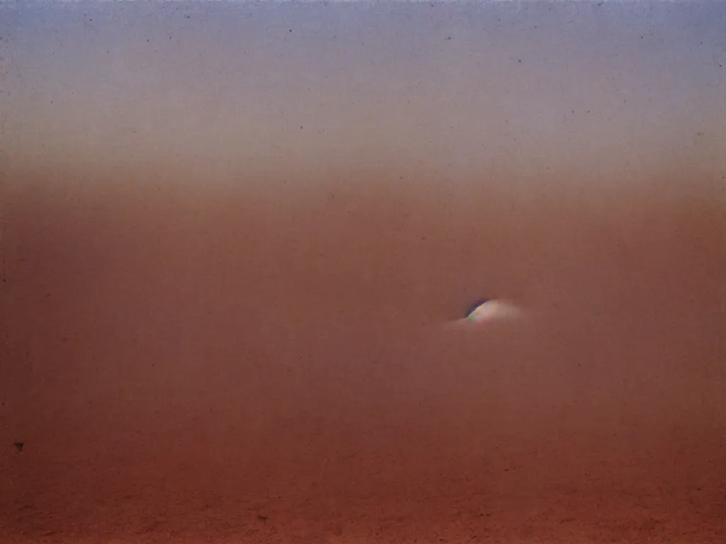 Prompt: autochrome of a dust storm in desert in the style of Straylight and Dune by Villeneuve