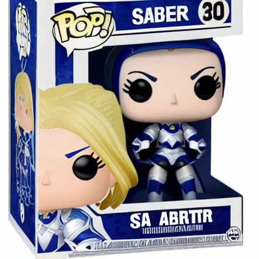 Prompt: Saber Artoria funko pop