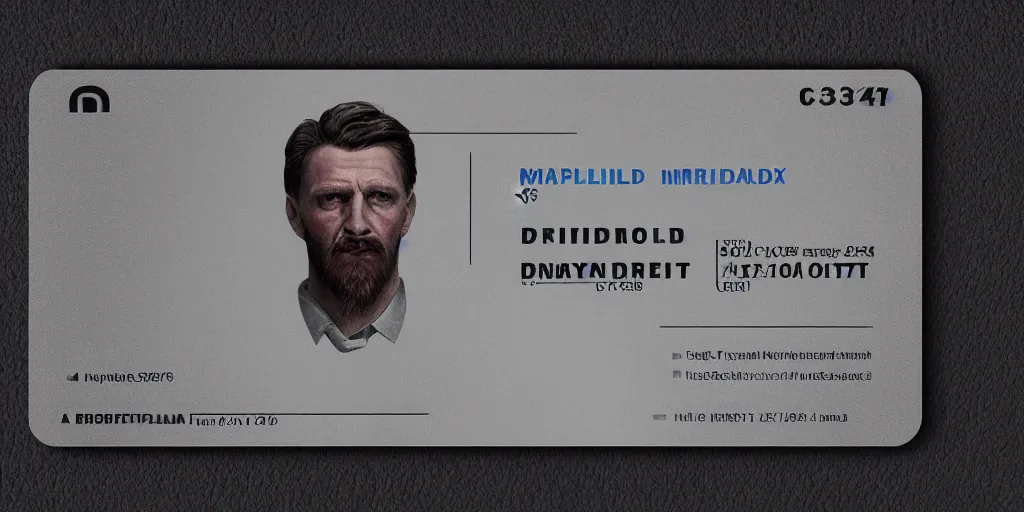 Prompt: Orwellian ID Card held by marketing professional, hyper detailed, terror glows, hyper realistic, digital painting, 8k, 35mm film grain, octane render