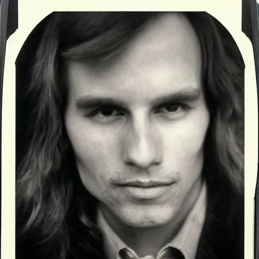 Prompt: A photograph portrait of Jerma985 with medium length wavy hair, a combover and wearing late 1970s popped collared menswear in the late 1970s, taken in the late 1970s, grainy, taken on a 1970s Polaroid Camera, realistic, hyperrealistic, very realistic, highly detailed, very detailed, extremely detailed, detailed, digital art, trending on artstation, front facing, front view, headshot and bodyshot, detailed face, very detailed face