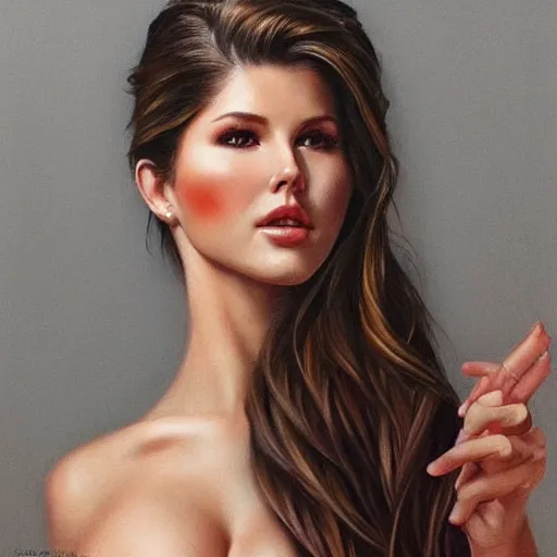 Image similar to amanda cerny in the style of stefan kostic, realistic, full body, sharp focus, 8 k high definition, insanely detailed, intricate, elegant, art by stanley lau and artgerm