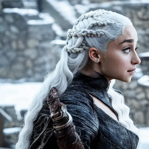 Image similar to still of ariana grande in game of thrones