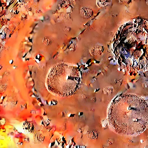 Image similar to Korolev city inside of Korolev crater on Mars, satellite view