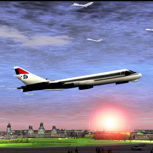 Prompt: in universe b 5 1 2, scenery of london airport