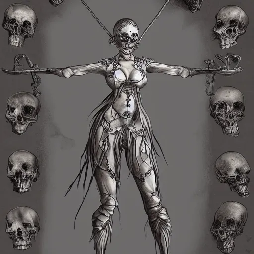 Image similar to aerial dancer in city of skeletons by ueshiba riichi illustration, highly detailed dress, concept art