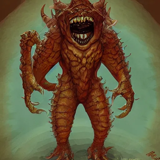 Image similar to a never - before - seen monster from dungeons and dragons, a monster from the another dimension, digital art by erol otus