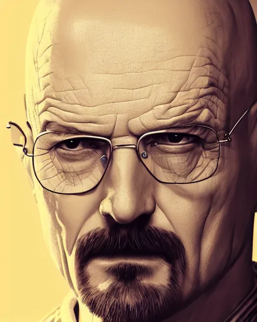 Image similar to Beautiful art portrait of Melissa Rauch as Walter White in breaking bad, atmospheric lighting, intricate detail, cgsociety, hyperrealistic, octane render, RPG portrait, ambient light, dynamic lighting