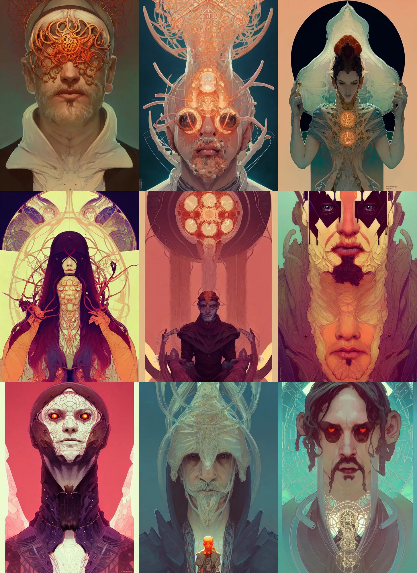Prompt: symmetry!! rpg portrait of a weird fungus priest, intricate, highly detailed, digital painting, artstation, concept art, smooth, sharp focus, illustration, art by conrad roset and aaron jasinski and artgerm and greg rutkowski and alphonse mucha, 8 k