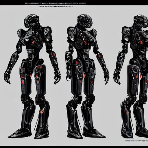 Image similar to character design sketch humanoid mecha by damascus apparel, fantasy, 4 k, high detail, sharp focus, trend in artstation