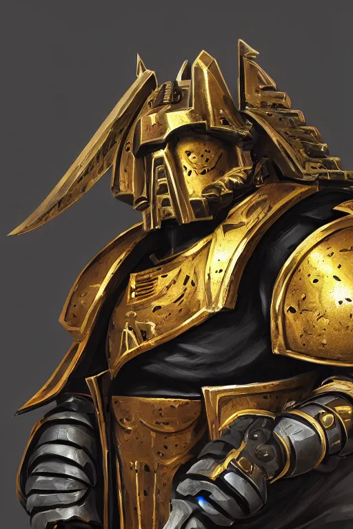 Image similar to armor portrait heros warhammer 4 0 k horus heresy fanart - the primarchs emperor by johannes helgeson animated with vfx concept artist & illustrator global illumination ray tracing hdr fanart arstation zbrush central hardmesh 8 k octane renderer comics stylized