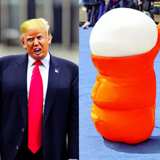 Prompt: donald trump as a marshmallow