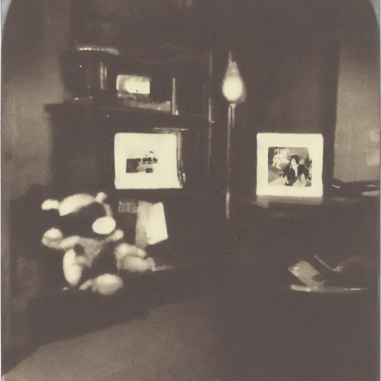 Prompt: Polaroid photograph of fumo plush in the backrooms