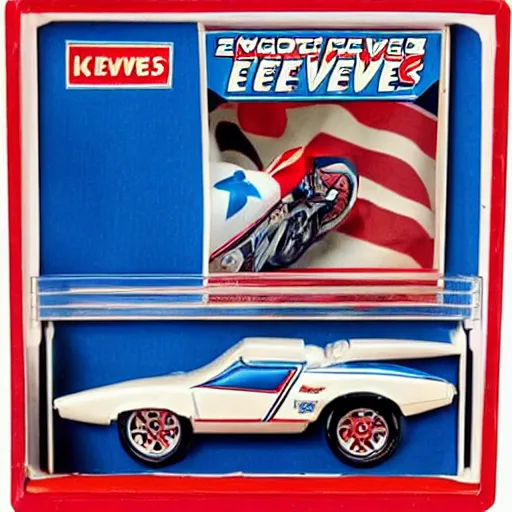 Image similar to evel knievel hotwheels play set, matchbox cars, by mattel, for kids, j. c. penny wish book 1 9 8 2