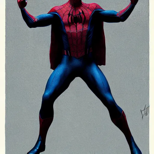 Image similar to ryan reynolds as spider - man, wearing a black and blue suit, cinematic, volumetric lighting, f 8 aperture, cinematic eastman 5 3 8 4 film, photorealistic by greg rutkowski, by stanley artgerm, by alphonse mucha