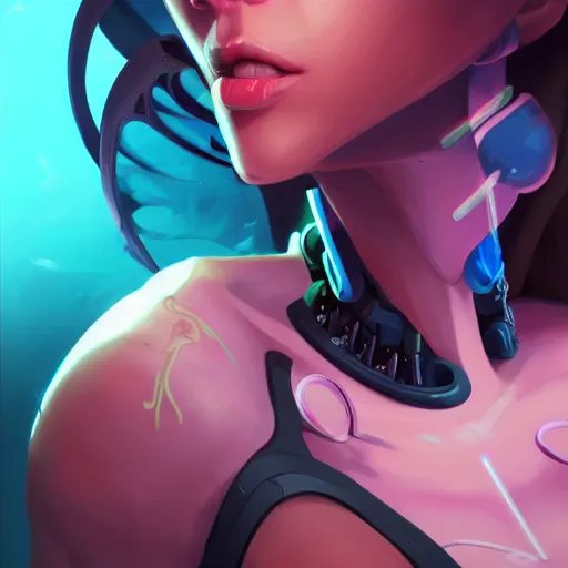 Prompt: a closeup portrait of a disassembled cyborg woman, art by lois van baarle and loish and ross tran and rossdraws and sam yang and samdoesarts and artgerm and saruei and disney, digital art, highly detailed, intricate, sharp focus, trending on artstation hq, deviantart, unreal engine 5, 4 k uhd image