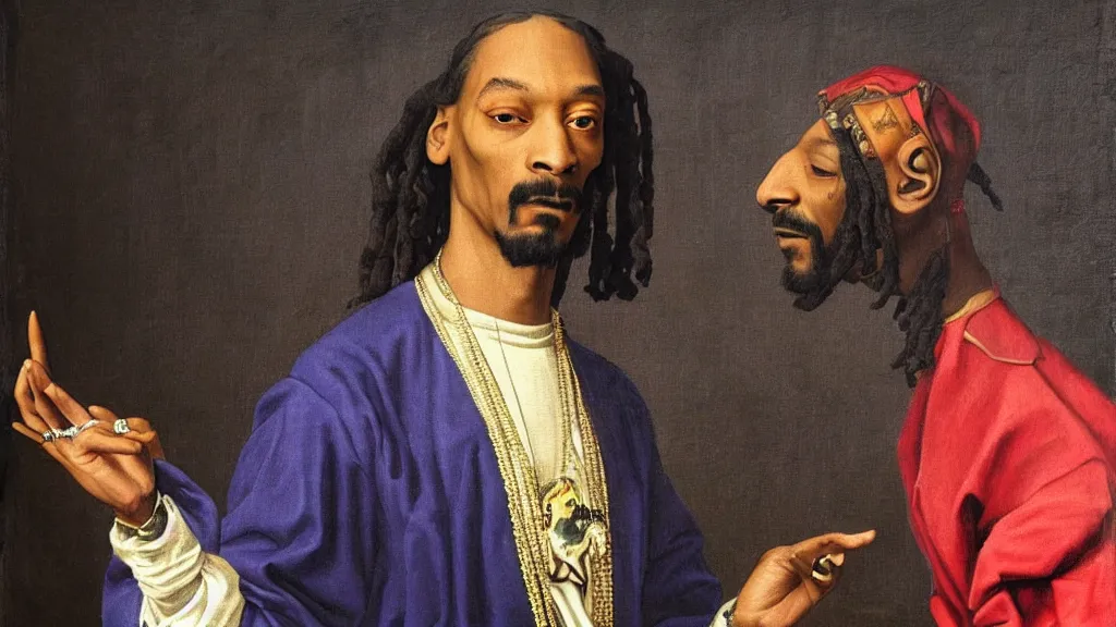 Prompt: Snoop dog renaissance portrait