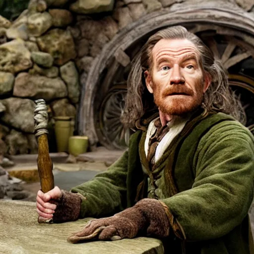 Image similar to bryan cranston as a hobbit