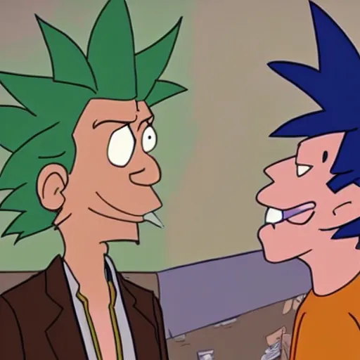 Image similar to Rick Sanchez telling someone called Chris he\'s an idiot