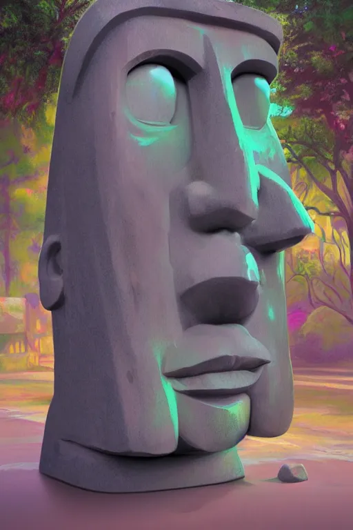 Stoneface Sticker - Moai Golem Emoji,Moai Emoji - Free Emoji PNG