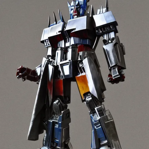 Image similar to optimus prime as a marble statue, highly detailed photograph