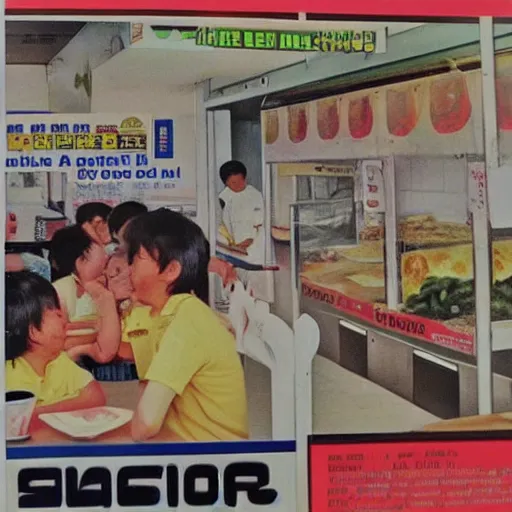 Image similar to a 1 9 9 0 s singaporean public education poster about hawker centres