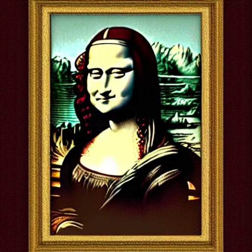 Image similar to the (monalisa) perfectly symmetrical