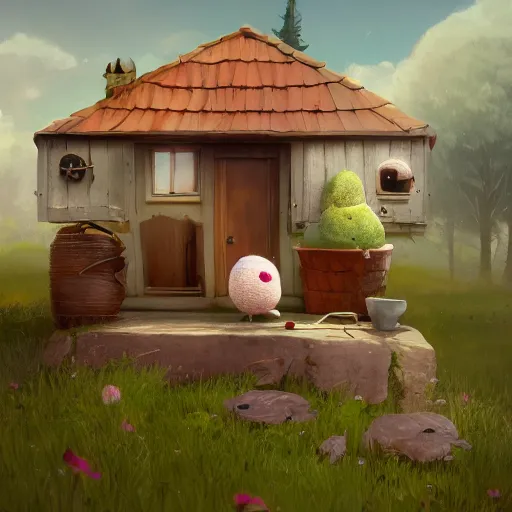 Image similar to 🏡 cute, illustration, digital art, inspired by little big planet, by greg rutkowski, sharp, masterpiece, highly detailed, photorealistic, octane render, 8 k, unreal engine 5, trending on artstation, vivid colors