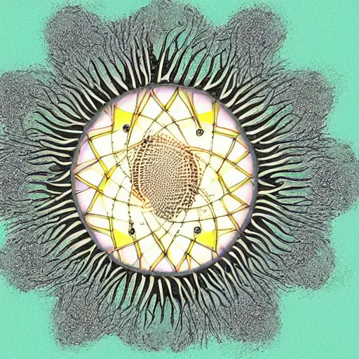 Prompt: photoillustration smart spirituality diatom