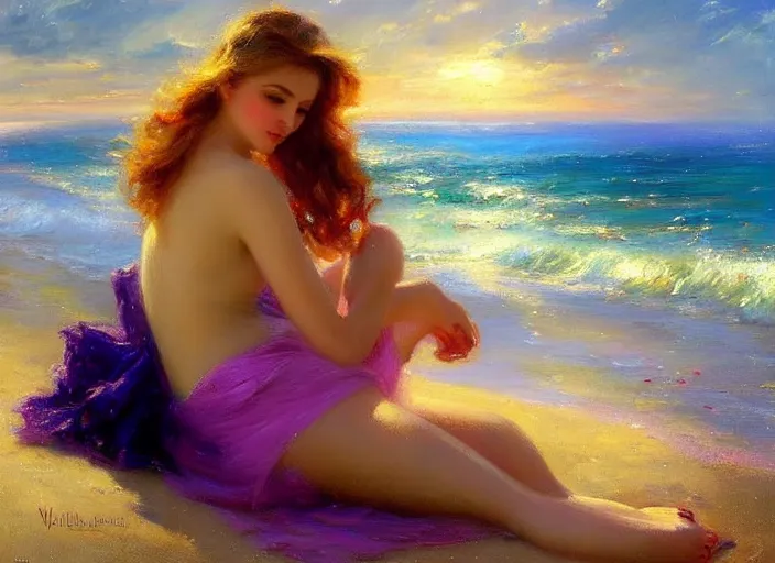 Prompt: beach light by vladimir volegov and delphin enjolras